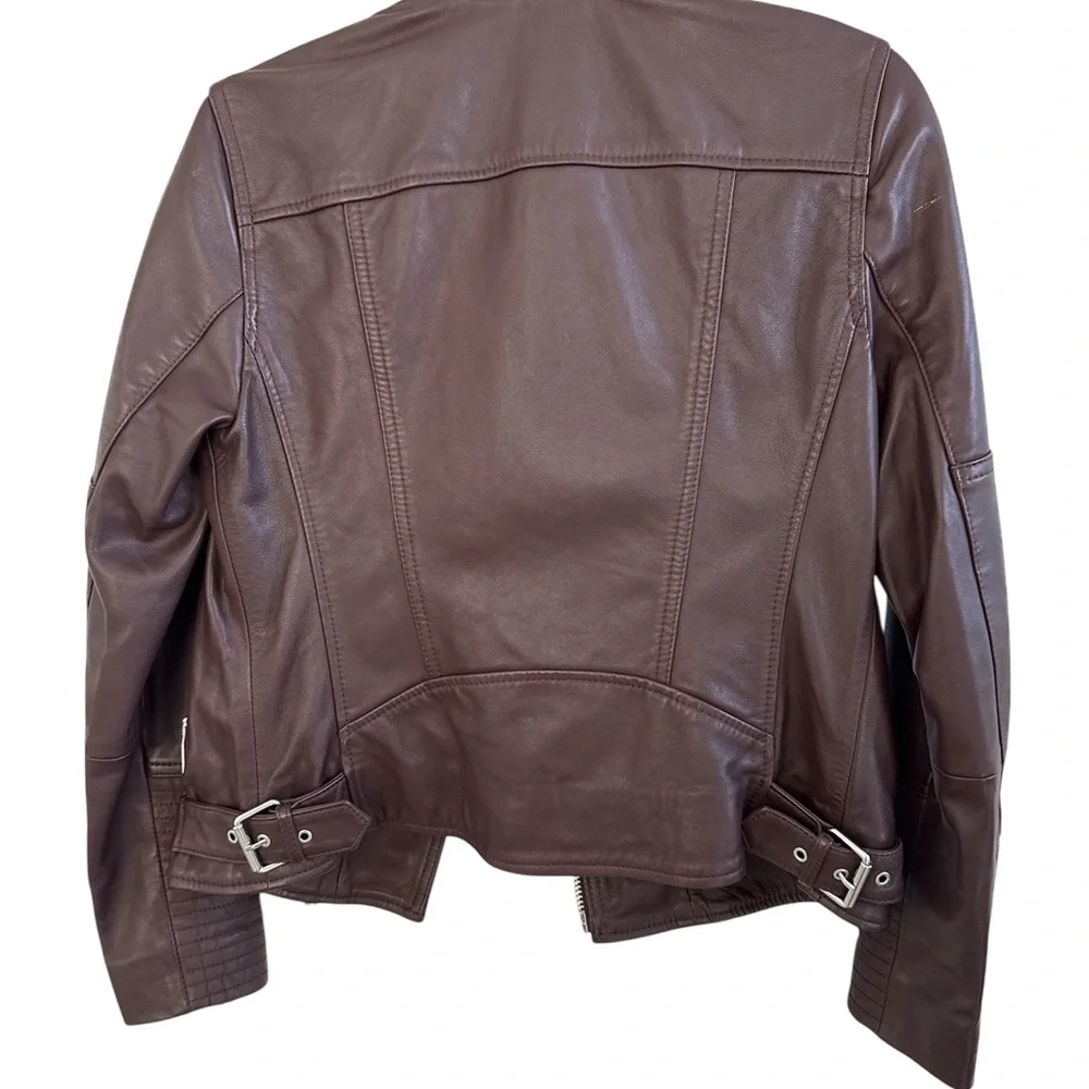REISS
Tallis Leather Moto Jacket size 6 US in great like new condition - Picture 10 of 12